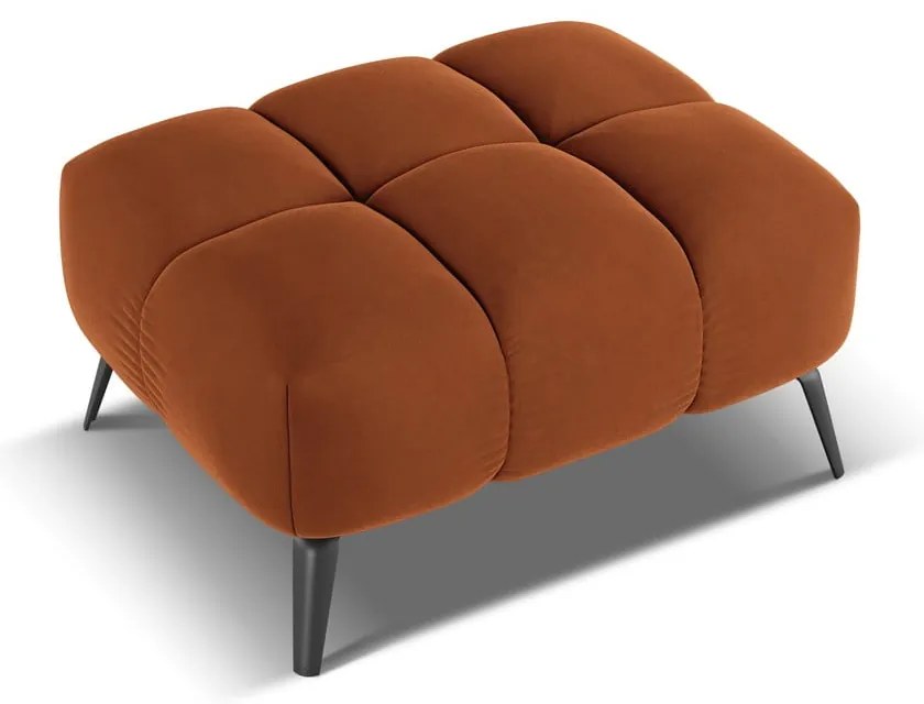 Оранжева кадифена табуретка Nalu – Makamii