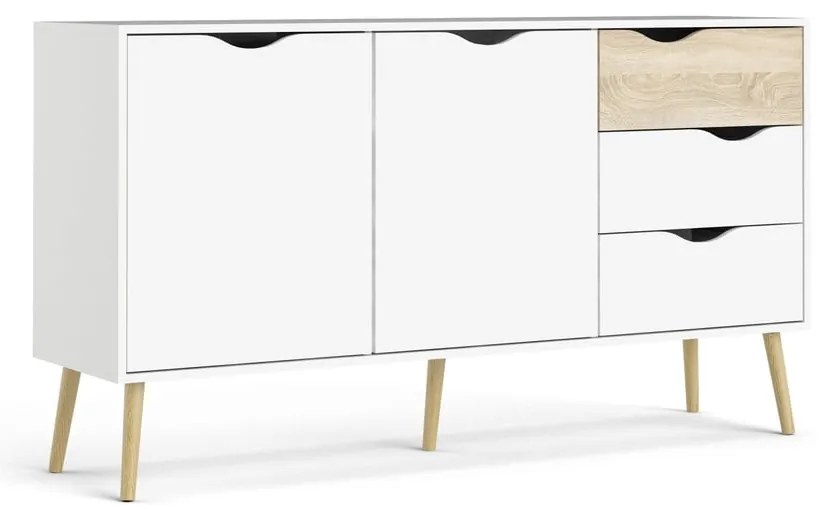Бял скрин 147x82x39 cm Oslo – Tvilum