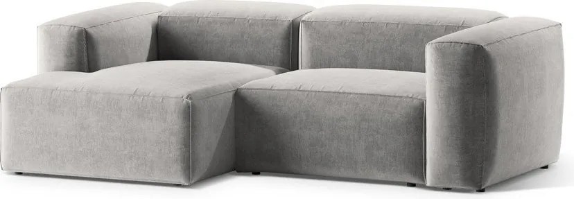 Светлосив ъглов диван (ляв ъгъл) Bergamo – Cosmopolitan Design