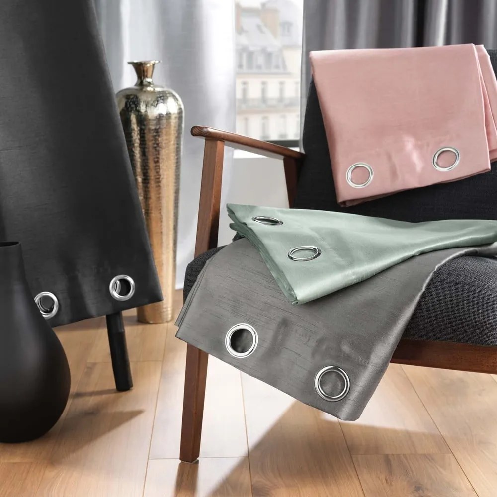 Жълто перде от микросатен 140x240 cm Shana – douceur d'intérieur