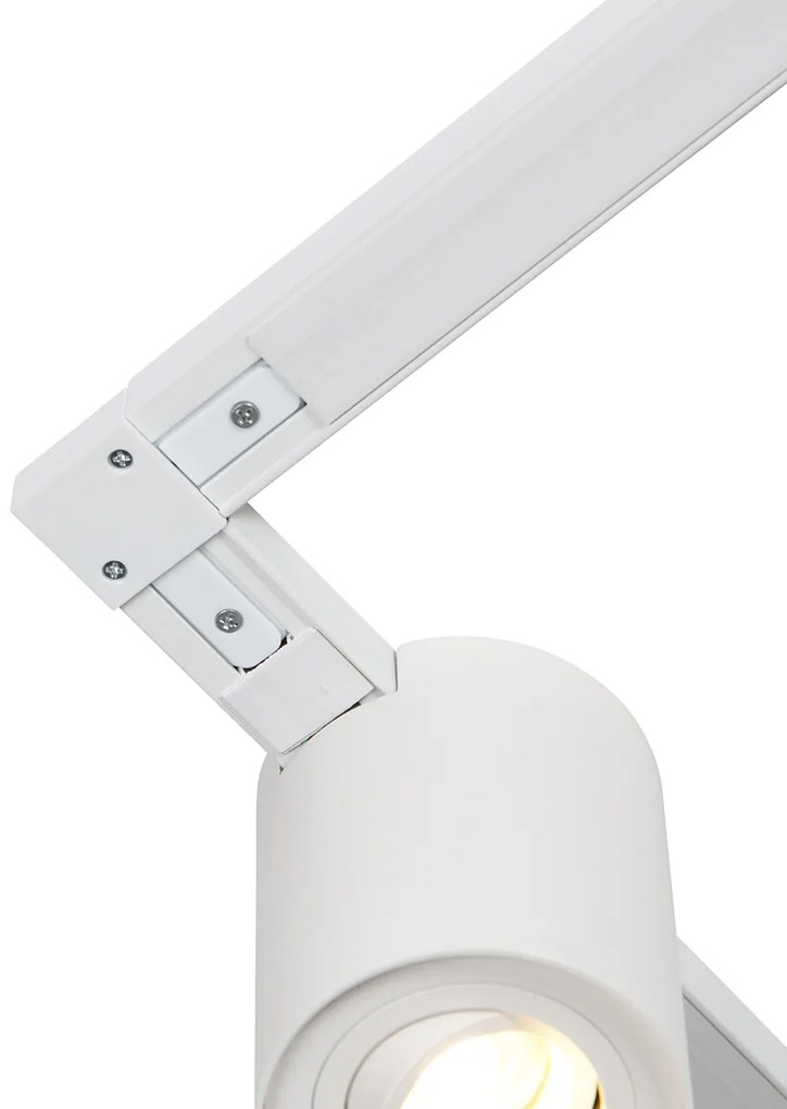 Модерна релсова система бяла с 5 прожектори 1-фазен - Rondoo Up