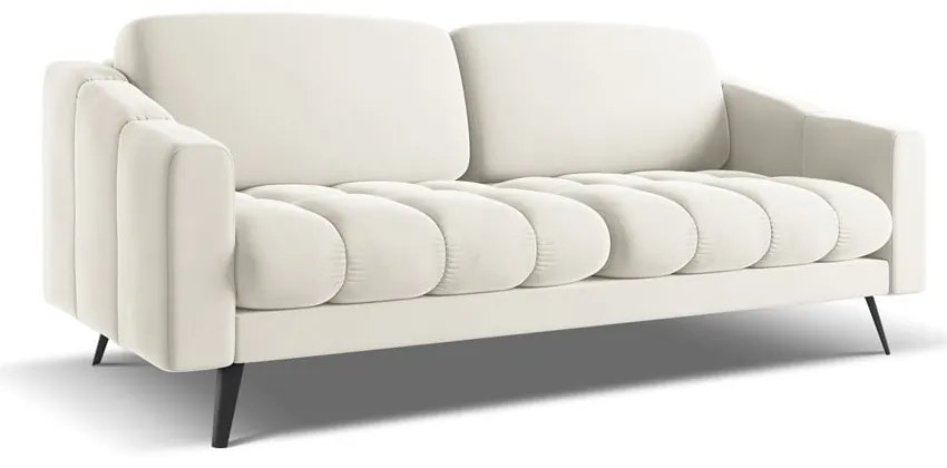 Бял кадифен диван 202 cm Nalu – Makamii