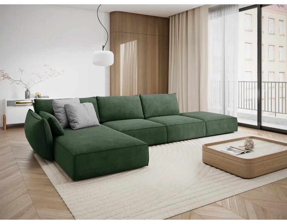 Тъмнозелен ъглов диван (ляв ъгъл) Vanda - Mazzini Sofas