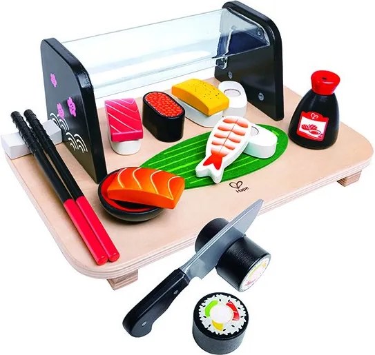 Hape - Дървен комплект, Време за суши, 11 части