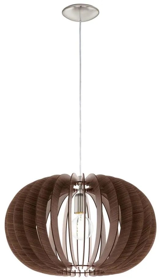 Eglo 95025 - Пендел STELLATO 1xE27/60W/230V кафяв