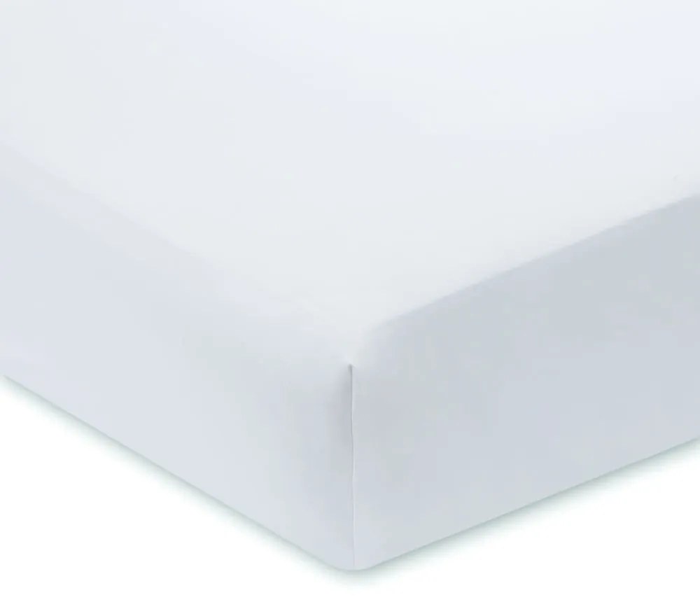 Бял еластичен чаршаф от памучен сатен 150x200 cm Luxury Cotton Sateen – Bianca