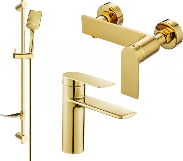 Mexen Zero DF62 комплект душ, златен - 71104DF62-50