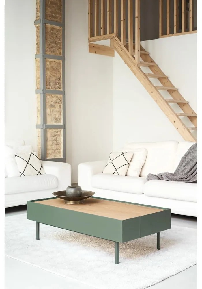 Зелена масичка за кафе Arista - Teulat