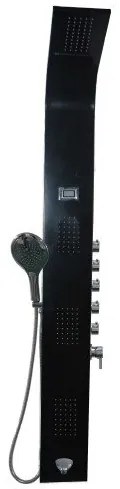 Хидромасажен душ панел ICSH 3065 B, черен, 160x18см