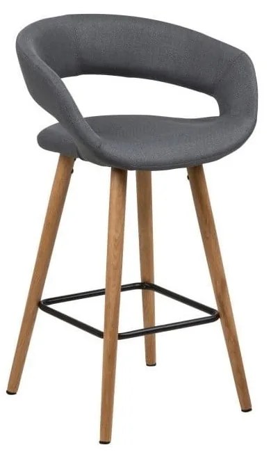 Комплект от 2 тъмносиви бар столa Gill - Actona