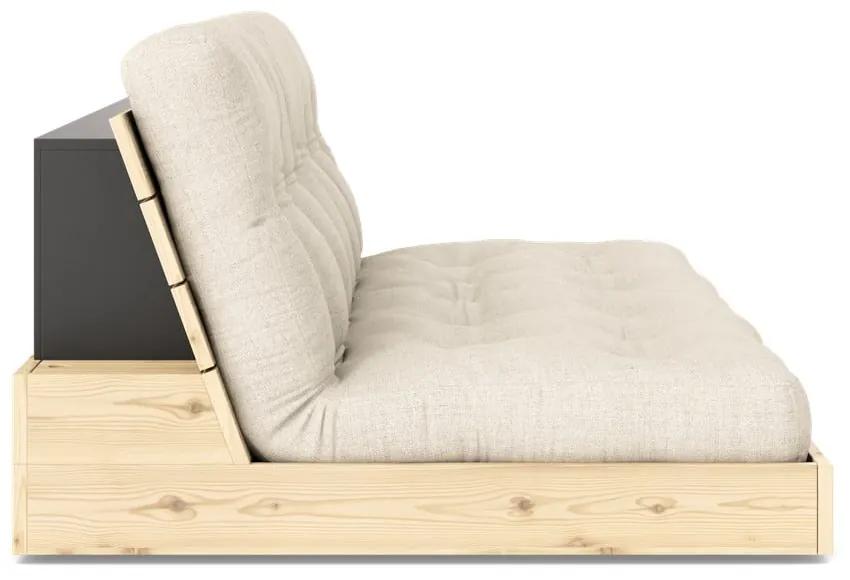 Сив и бежов ленен диван 196 см Base – Karup Design