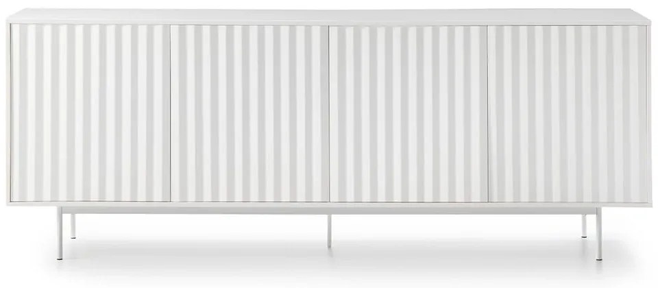 Бял нисък скрин 211x80 cm Sierra – Teulat