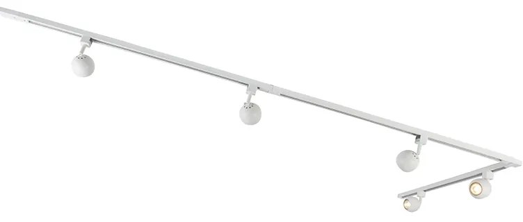 Интелигентна 1-фазна релсова система с 5 броя WiFi GU10 бели - Gissi