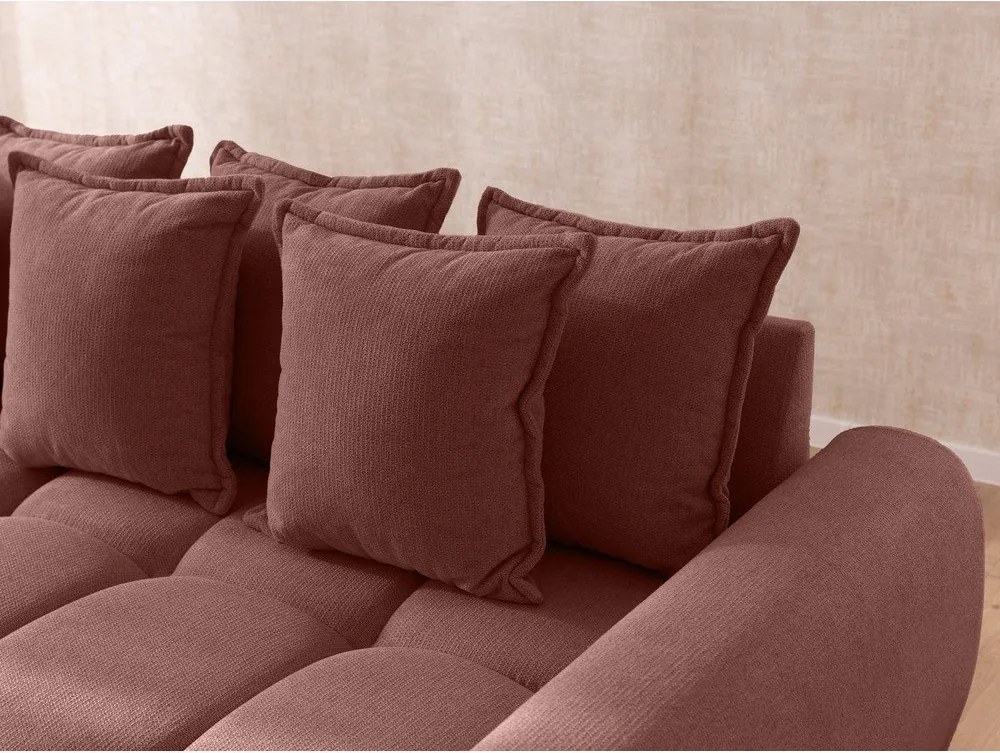 Теракотен ъглов диван (десен ъгъл) Albane – Ropez