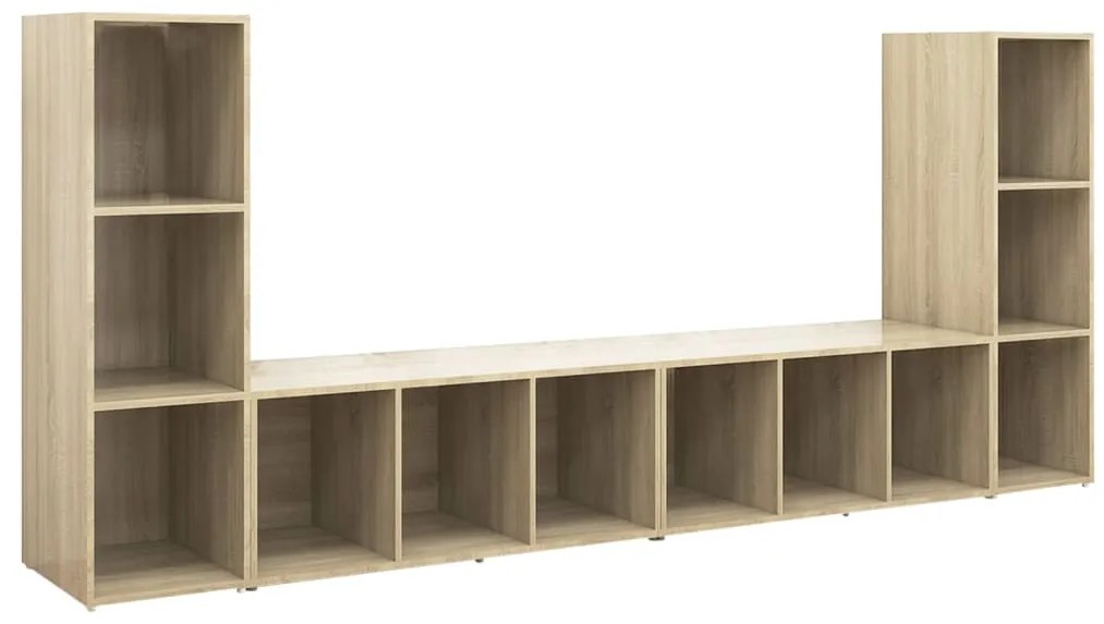 3080036 vidaXL ТВ шкафове, 4 бр, дъб сонома, 107x35x37 см, инженерно дърво