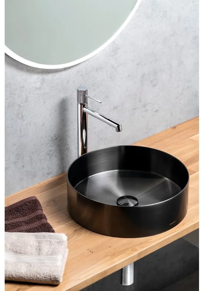 Стояща батерия за мивка в лъскаво-сребрист цвят Solaris – Sapho