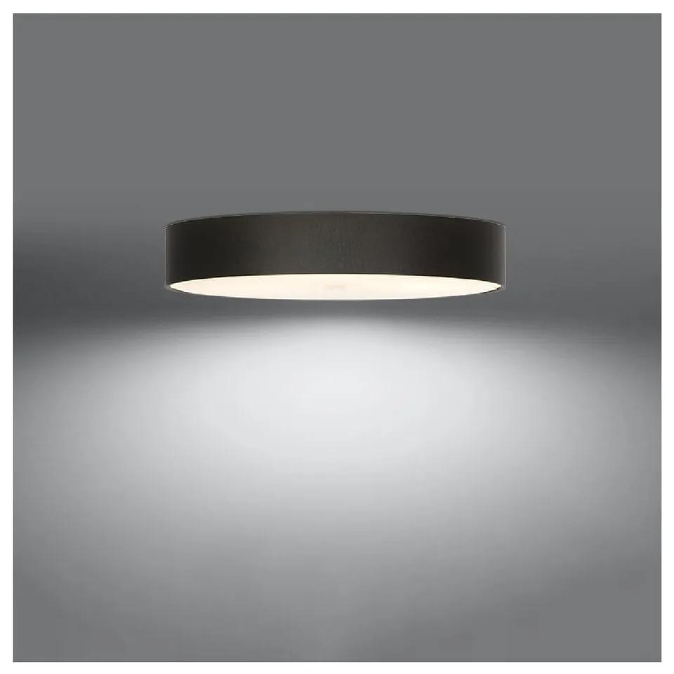 Черна лампа за таван със стъклен абажур ø 80 cm Herra - Nice Lamps