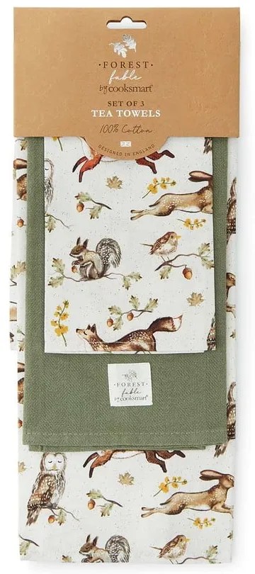 Памучни кърпи за съдове в комплект от 3 бр. 45x65 cm Forest Fable – Cooksmart ®