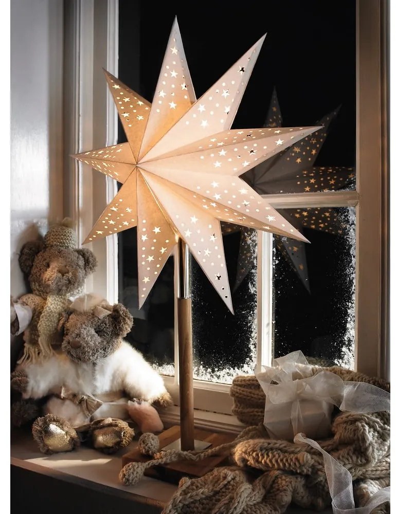 Бяла коледна светлинна украса Solvalla – Markslöjd