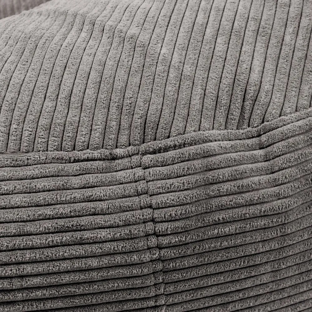 Тъмнокафяв пуф от рипсено кадифе Roll 135 – SLOWDOWN