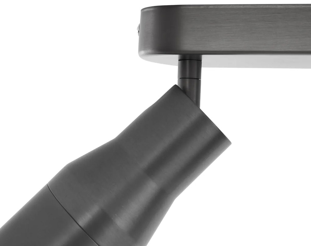 Кръгъл таванен прожектор тъмно сив GU10 50mm 3-светлинен - Stanley