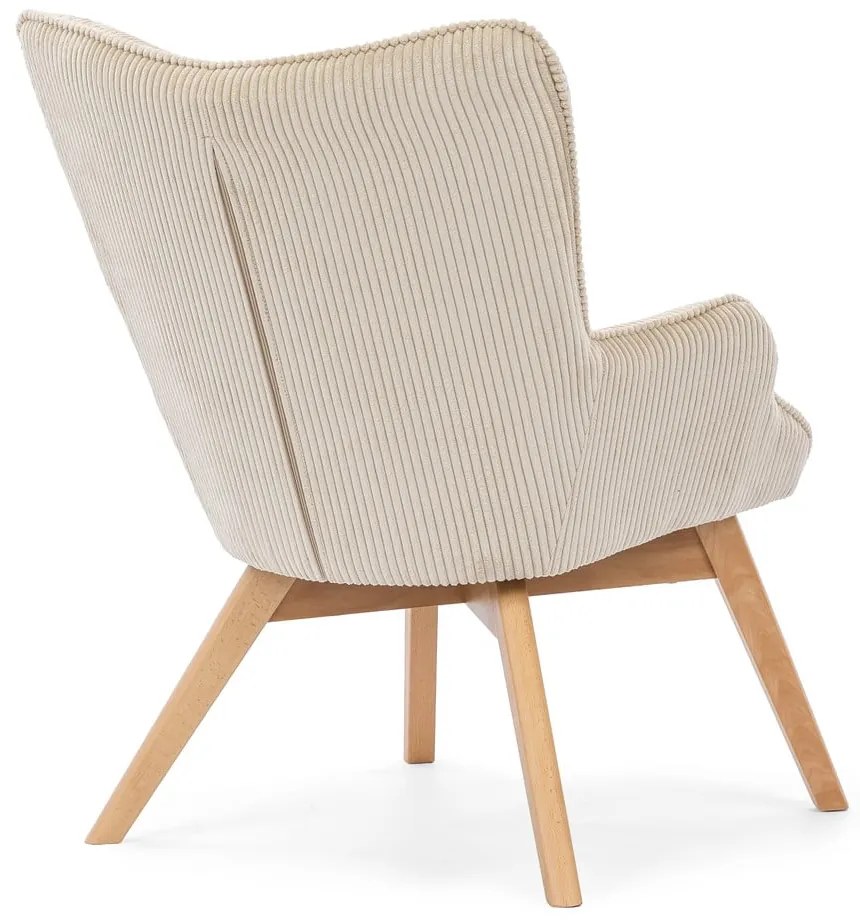 Бежово кресло от рипсено кадифе Niko – Ropez