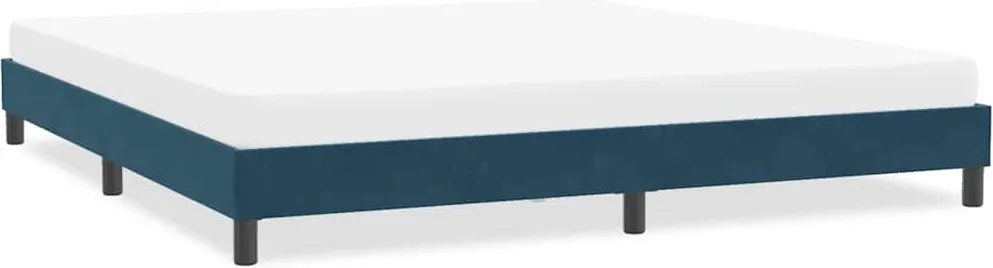 4101425 vidaXL Рамка за легло без матрак Тъмно синьо 200x220 cm Кадифе