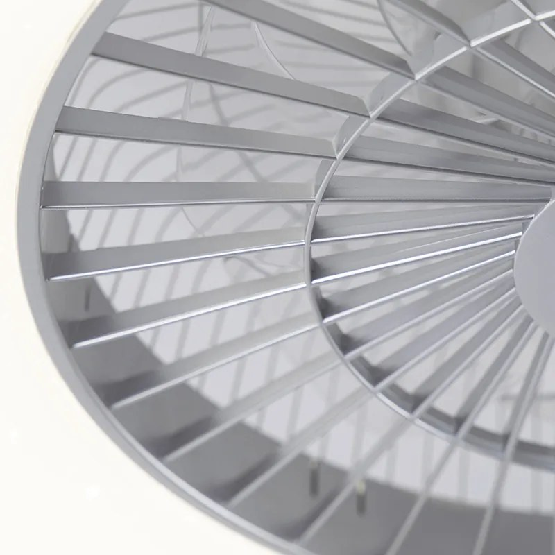 Вентилатор за таван сребрист със звезден ефект 60 см вкл. LED димируем с дистанционно управление - Climo