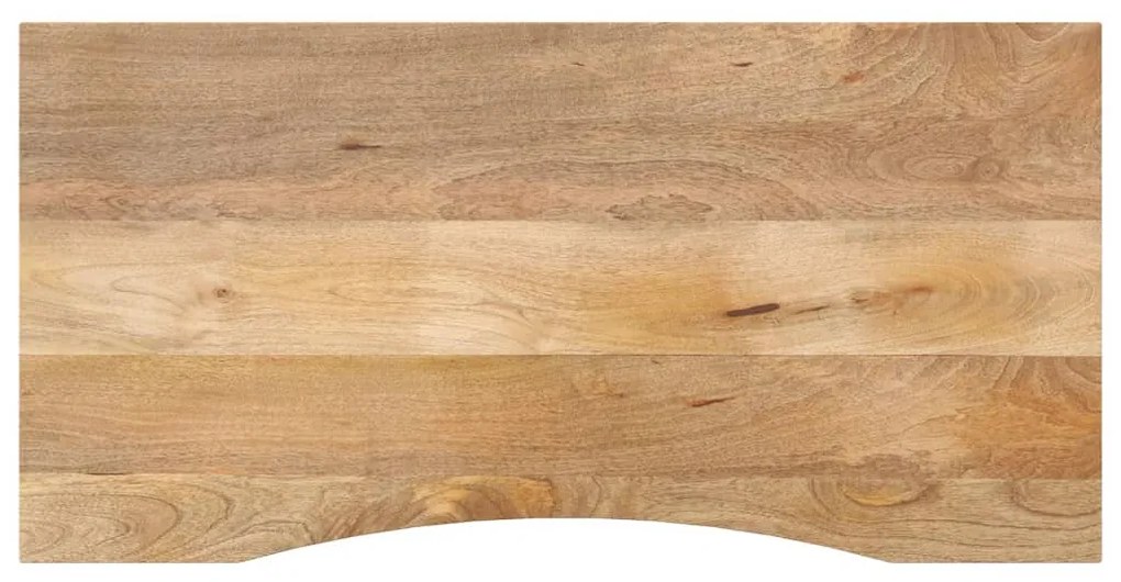 370197 vidaXL Плот за бюро с извивка 140x50x2,5 см грубо мангово дърво масив