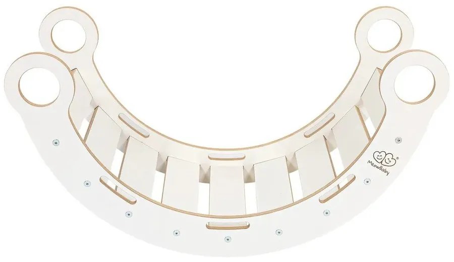 Бяла люлка от масивен бор 39x75x38 cm Montessori – Meowbaby
