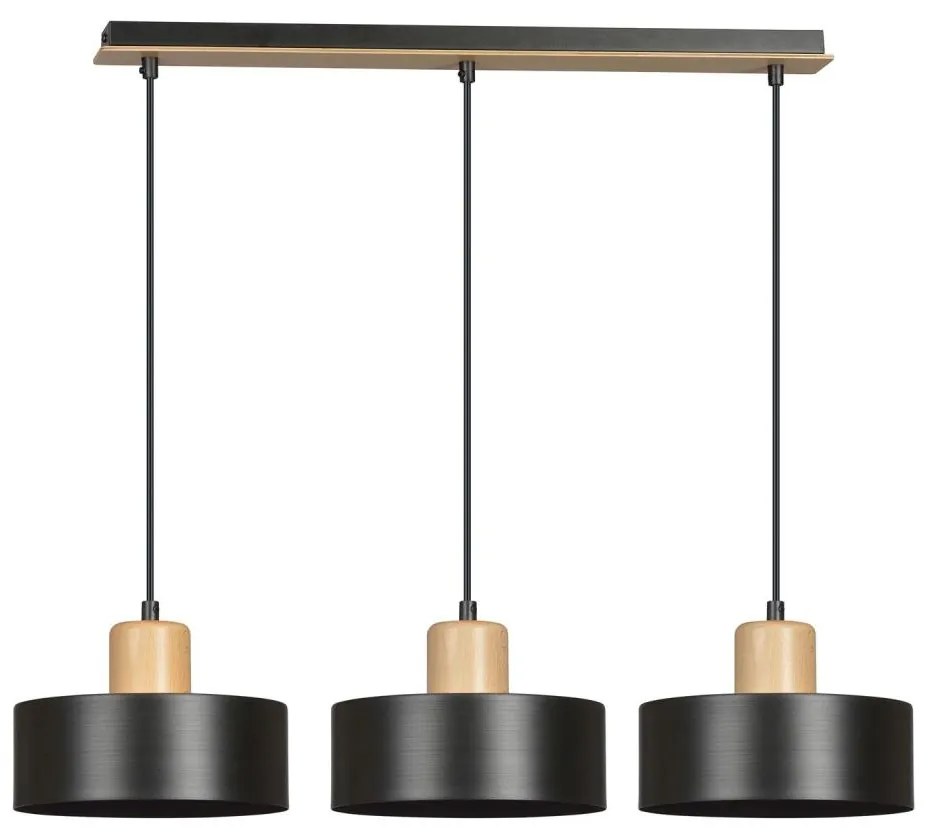 Пендел TORIN 3xE27/15W/230V черен