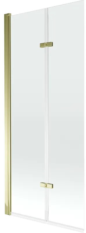 Mexen Castor душ стенд 2-крила 80 x 150 см, прозрачен, златен - 892-080-002-50-00