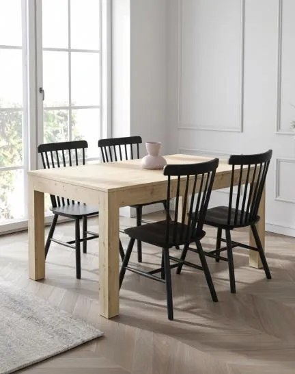 Кухненски стол Chester-черно (4) парчета