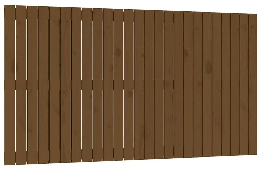 824901 vidaXL Стенна табла за спалня, меденокафява, 159,5x3x90 см, бор масив