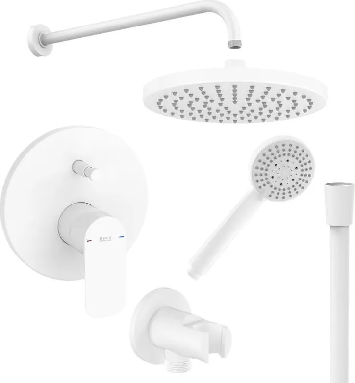 Комплект за вграждане за баня, Cala A5A066EB00 + A5B5250B00 + A5B2250B00 + A5B0250B00 + A5B1B03B00 + A5B2116B00, бял мат