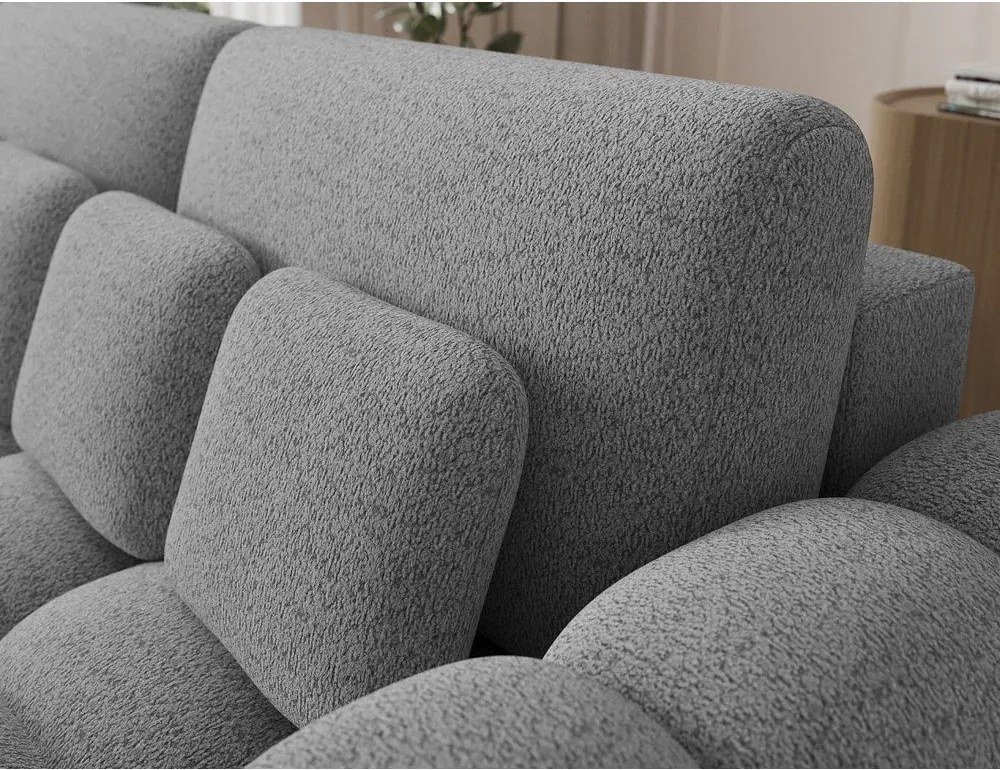 Сив разтегателен диван от букле 256 cm Cotonn – ELTAP