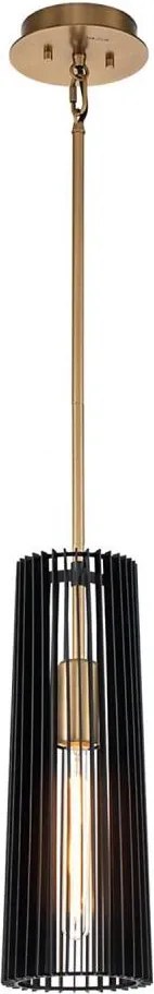 Quintiesse QN-LINARA-P-BK - Пендел на прът LINARA 1xE27/60W/230V черно/златисто