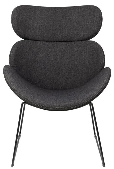 Тъмно сив фотьойл с черни крака Cazar - Actona