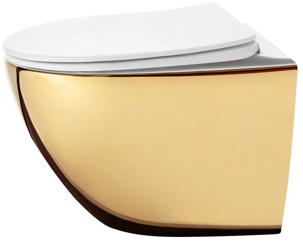 тоалетна чиния Rea Carlo Mini Tornado NFQ GOLD WHITE