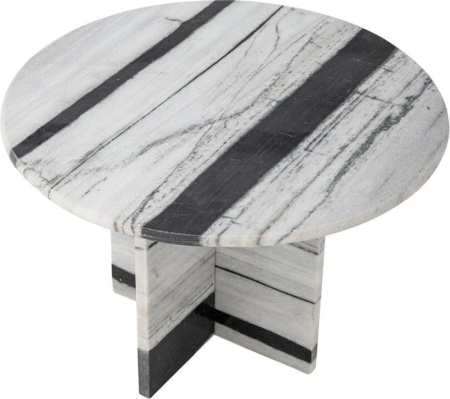 Черно-бял мраморна кръгла масичка за кафе ø 61 cm Rosito – Bloomingville