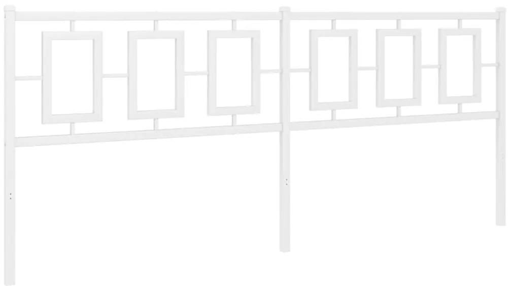 374328 vidaXL Метална резервна табла за легло, бяла, 200 см