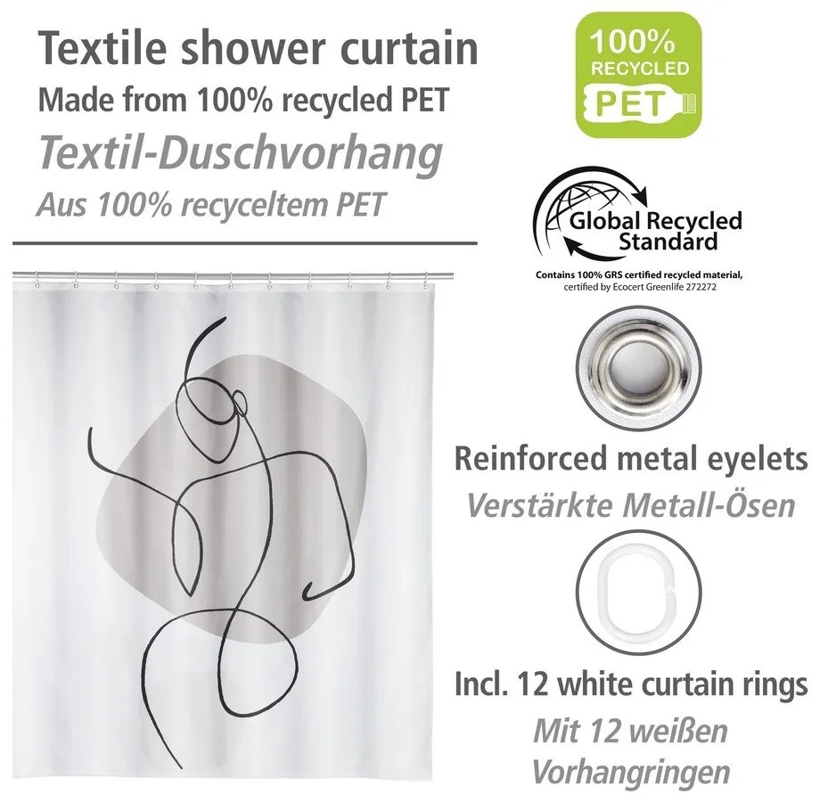 Завеса за душ 180x200 cm Ladyline - Wenko