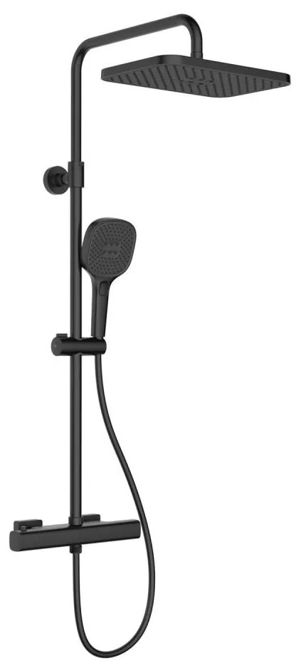 KFA Armatura 5756-910-81 - Комплект за душ с термостатен смесител MALAGA черен