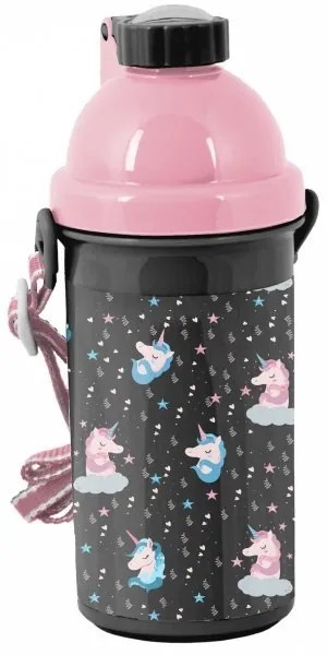 Paso - Бутилка с дръжка за рамо Unicorn Black PP22UN-3021