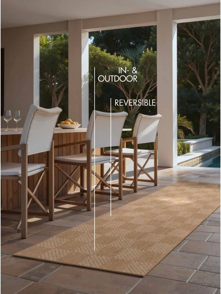 Кремава/в естествен цвят пътека за открито и закрито 80x200 cm Haringey Dorothy – Ted Baker