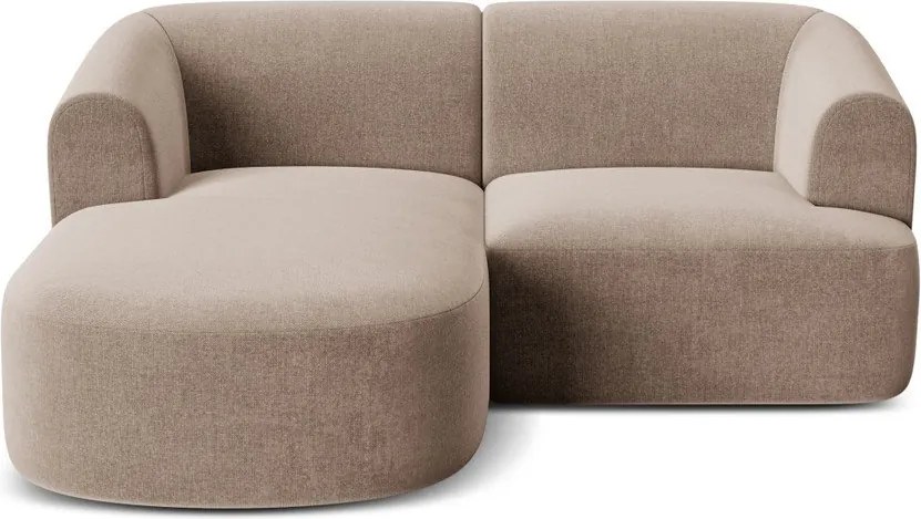 Светлокафяв кадифен ъглов диван (ляв ъгъл) Campi – Cosmopolitan Design