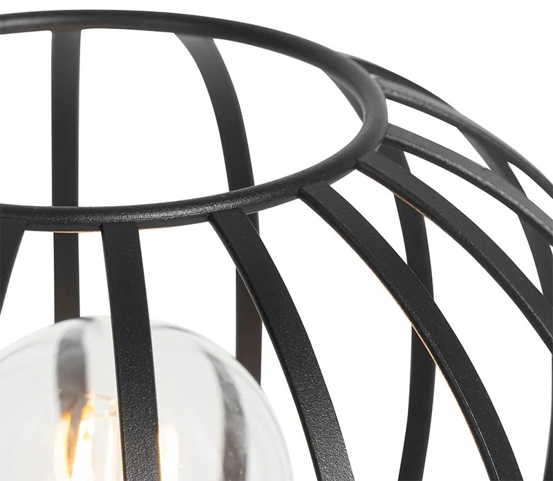 Дизайнерска настолна лампа черна - Johanna