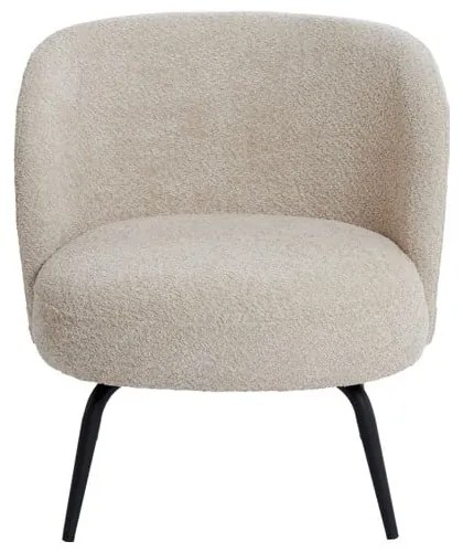 Кремав фотьойл от плат букле Dieyda - Light &amp; Living