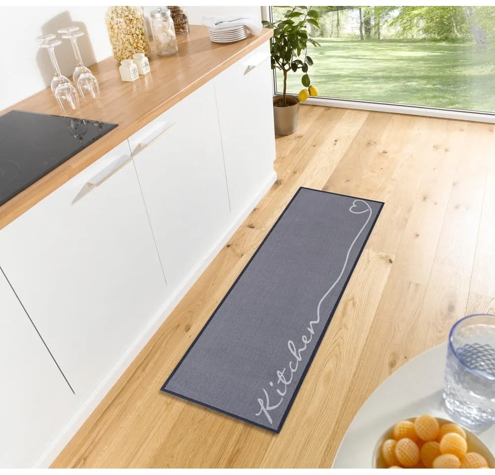 Сива пътека Zala Living Kitchen, 50 x 150 cm