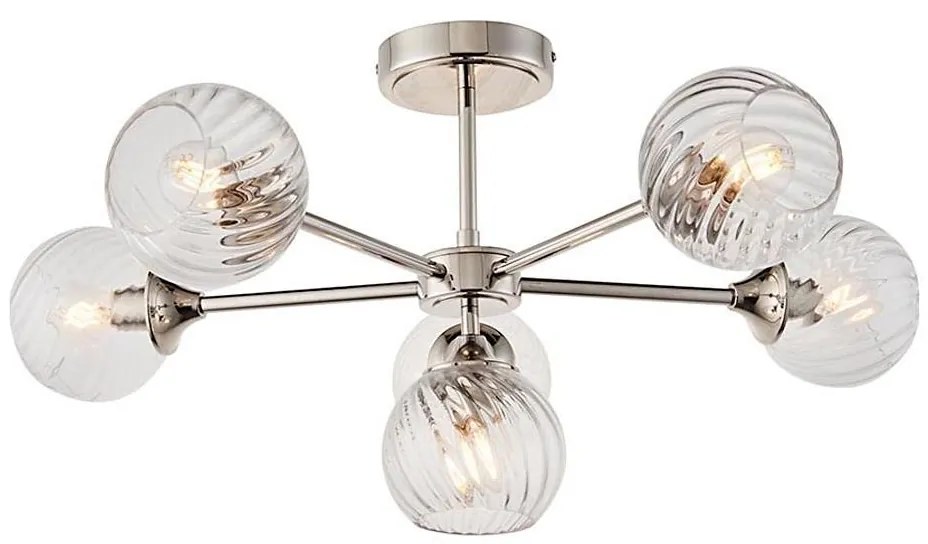 Endon 104050 - Висящ полилей ALLEGRA 6xE14/7W/230V лъскав хром/прозрачен